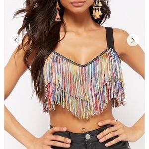 NWT tassel crop top